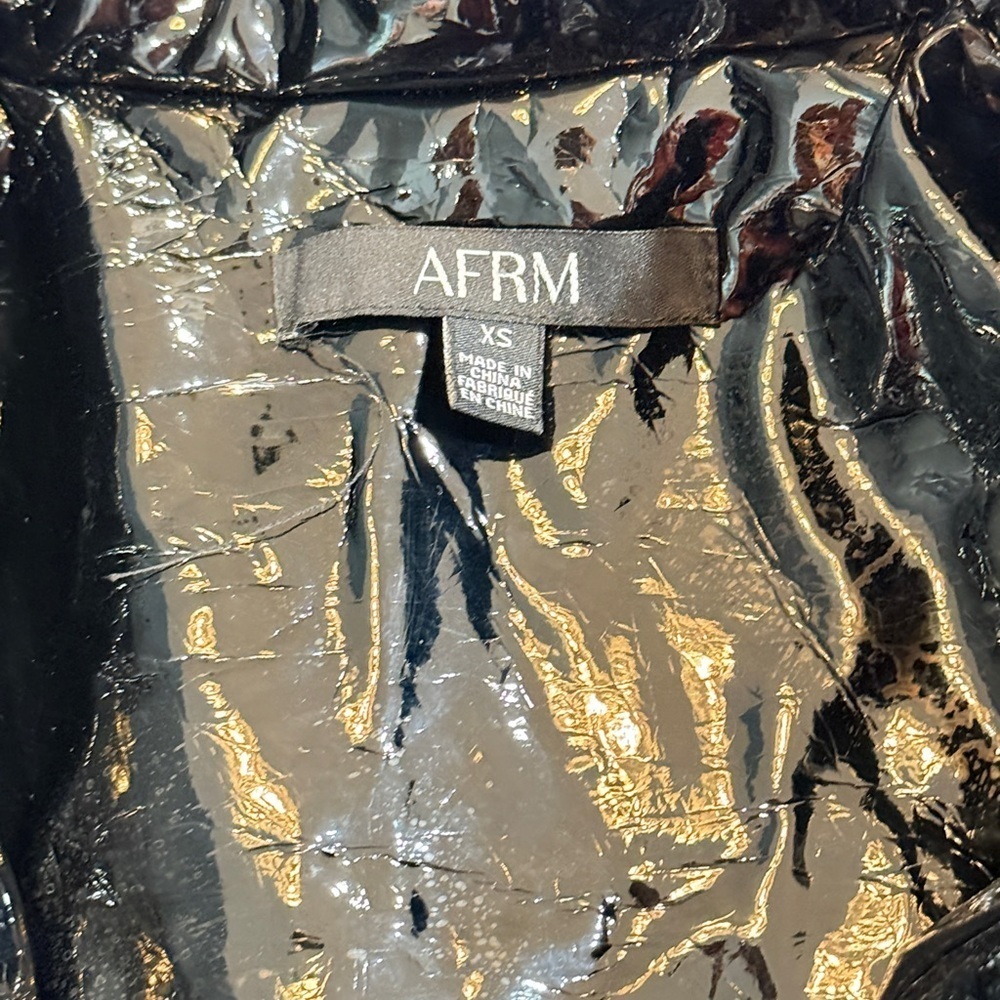 Women’s AFRM Agnes oversized black patent blazer- Size XS - Picture 11 of 13